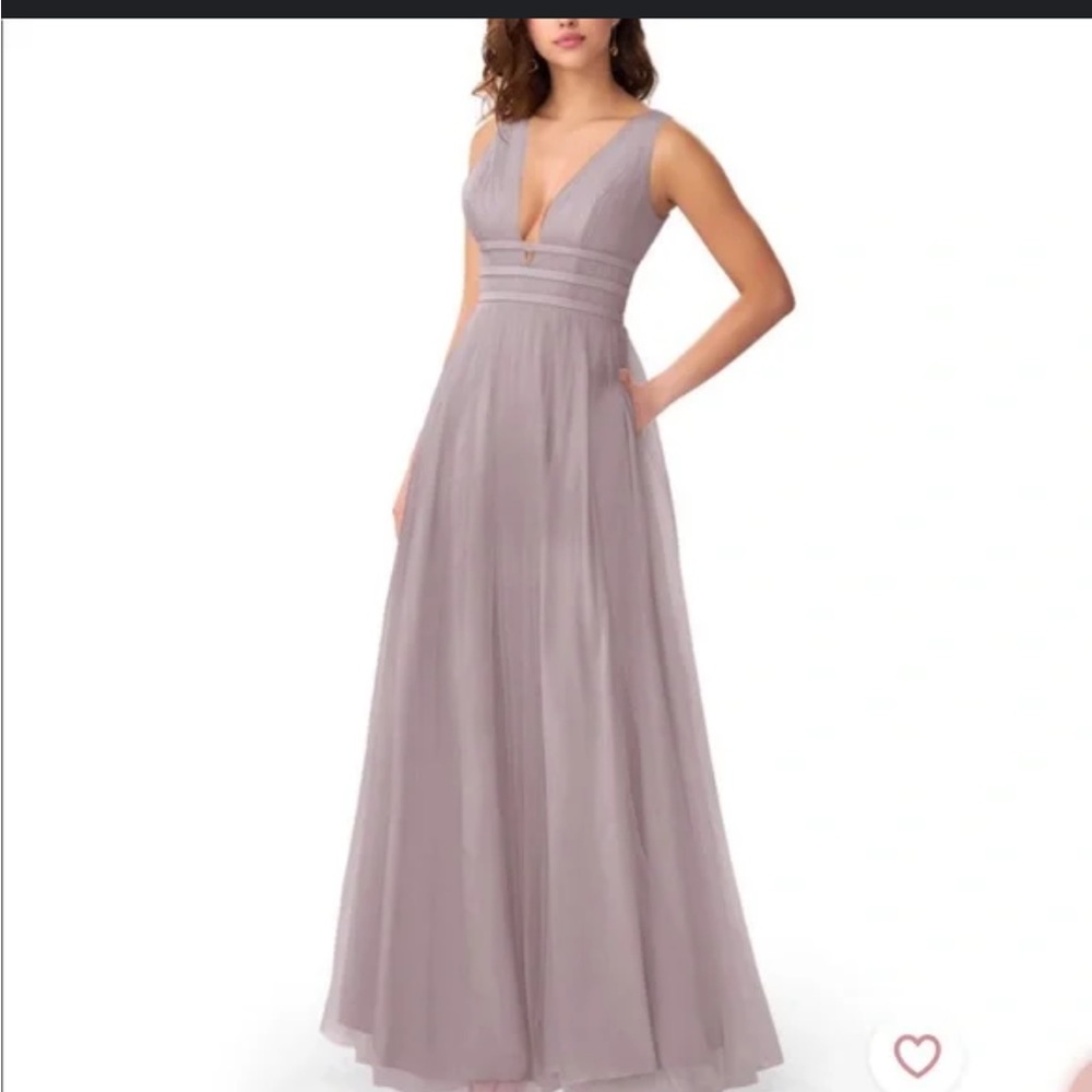 Azazie Katana Purple Tulle Bridesmaid Dress Size C